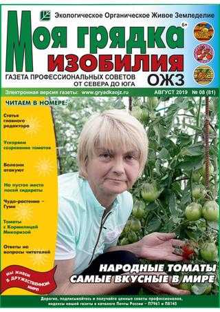 Моя грядка изобилия №8 август 2019